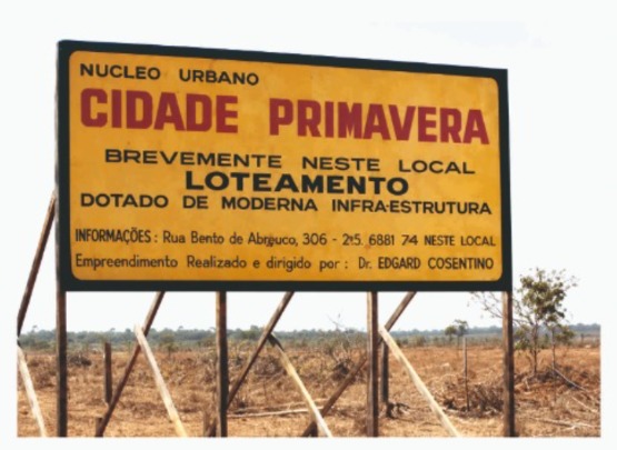 Placa original de lançamento do Cidade Primavera, 1979