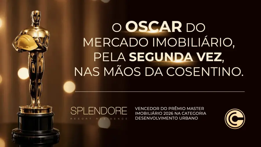 O Oscar do mercado imobiliário, pela segunda vez, nas mãos da Cosentino. Splendore Resort Residence, vencedor do Prêmio Master Imobiliário 2026 na categoria Desenvolvimento Urbano.